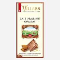 Villars Milchschokolade mit Praliné und knusprigen Waffelstückchen