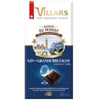 Villars Zartbitter Schokolade gefüllt mit Gin aus Grossbritannien